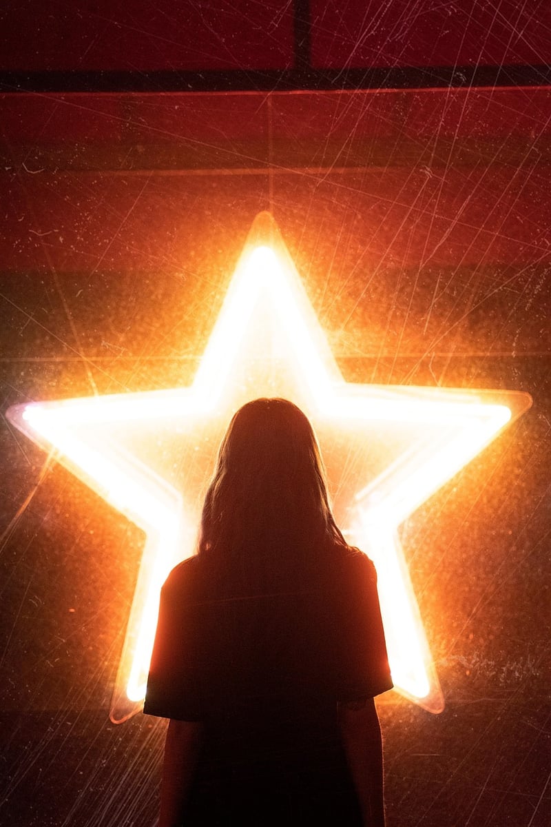 Silhouette of a woman and stars